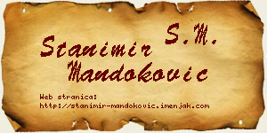 Stanimir Mandoković vizit kartica
